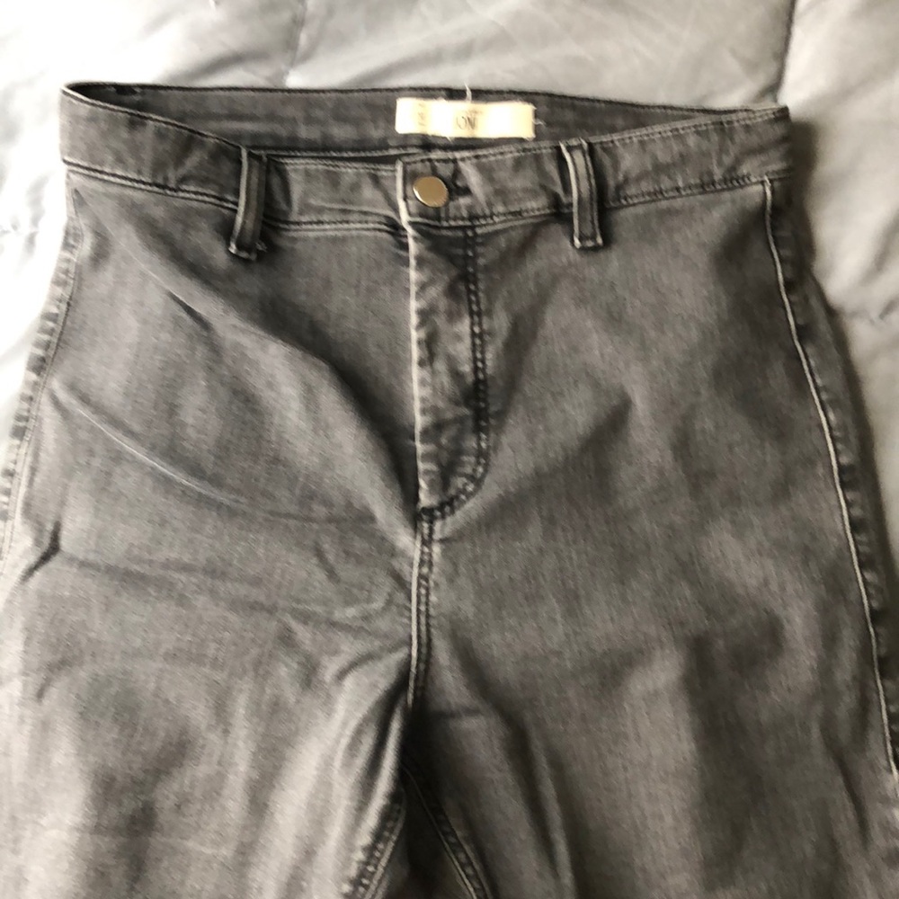 Topshop MOTO Grey Joni Jeans